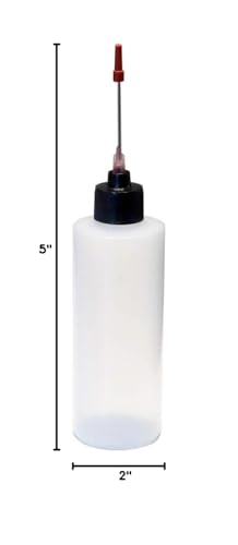 2-4oz Plastic Squeeze Bottles with 1.5 inch Stainless Steel Applicators