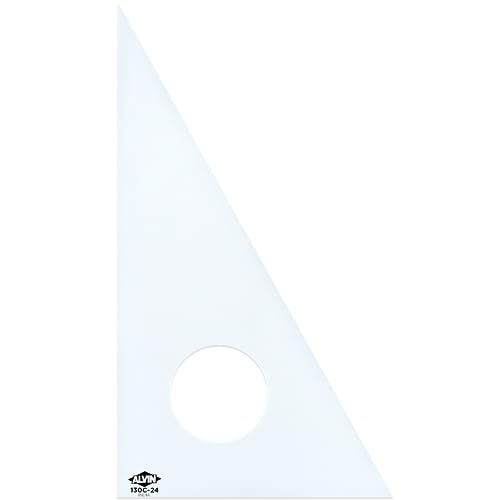 ALVIN Drafting Triangle, Clear Acrylic, 30/60 Degrees, 24 in, 130C-24 - size: 24", style: 30/60 Degrees