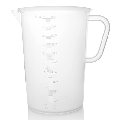 Plastic Graduated Measuring and Mixing Pitcher - 5000ml - size: 5 Liter