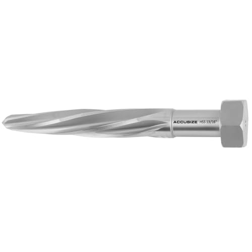 Accusize HSS Bridge Reamer, 13/16 in, Hex Shank, 0523-6035 - size: 13/16 inch