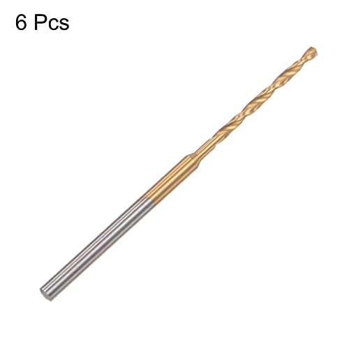 uxcell 6Pcs Mini Twist Drill Bit, 1.5mm Micro Engraving Drill Bits, High-Speed Steel 2.35mm Shank Titanium Coated for DIY Resin, Amber and Wood - size: 1.5mm