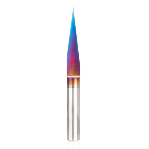 Amana Tool 45611-K-M Solid Carbide Spektra Extreme Tool Life Coated 15 Degree Engraving 0.005 Tip Width x 6mm SHK x 58mm Long Signmaking Router Bit - size: 45611-K-M