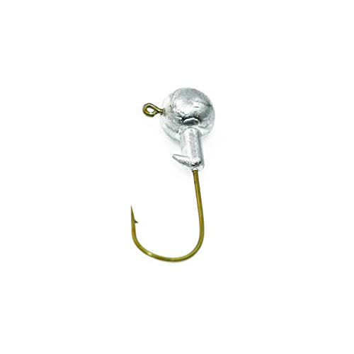 Unpainted Jig Heads,Ball Heads with Bronze Hook - size: 1/32 OZ 100 PCS