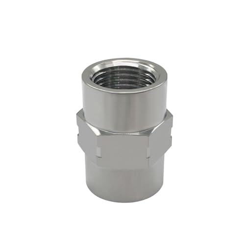 Beduan 304SS Reducer Coupling Adapter 1/4 to 1/8 NPT Female Hex Coupler 2PC - size: 1/4 to 1/8 FPT(I.D x I.D:1/2" x 3/8" )