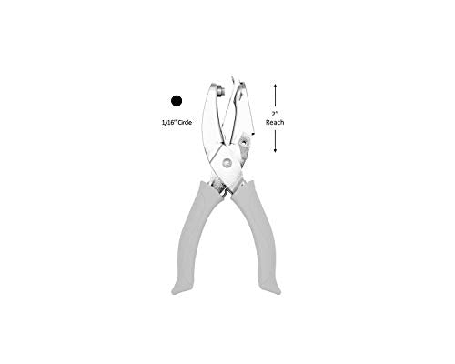 Bira Craft Extra Length 2 inch Reach Hand Punch Craft Punch for Paper Crafting Scrapbooking (1/16" Circle) - size: 1/16" Circle