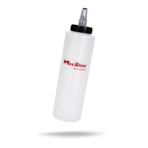 Maxshine 400ml Universal Dispenser Bottle – Self-Cleaning Cap Squeeze Bottle Auto Accessory for Compound, Polish, Wax & Sealant – Chemical-Resistant HDPE, Leak-Proof Easy-Flow Car Detailing