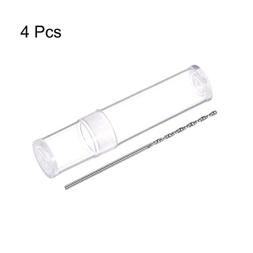 HARFINGTON 4pcs Solid Carbide Drill Bits 1mm C3/K10 Tungsten Carbide Precision Mini Micro Straight Shank Twist Drill Bit for Stainless Steel Metal Plastic Wood - size: 1mm