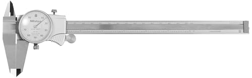 Mitutoyo 505-743J Dial Caliper, 0-8" Range, 0.001" Graduation, 0.1"/Rev, Smooth Dial Movement with Shock Protection, TiN Coated Sliding Surface for Wear Resistance, Lock Screw