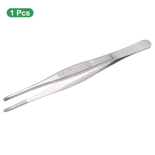 HARFINGTON Stainless Steel 5.5" Tip Multi-Purpose Tongs Silver - size: 5.5 x 0.4 x 0.07 inch