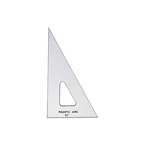 Pacific Arc Drafting Triangle, 12-inch, 30/60/90 Degrees, w/Inking Edge, Topaz - color: Topaz, size: 12-in, 30/60/90 degrees