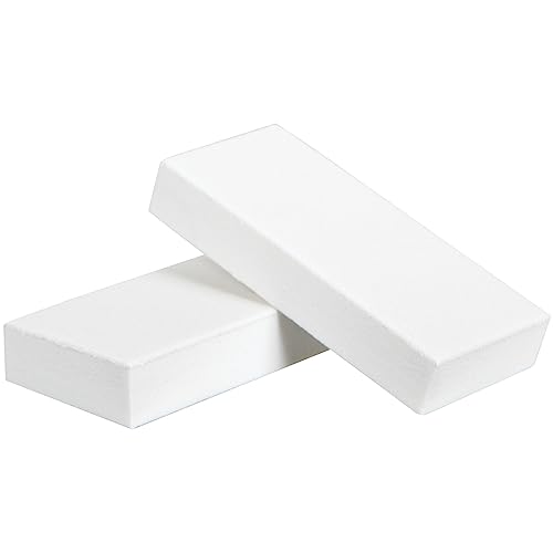 ForPro Slim Sanding Block, White 100/180 Grit, for Manicures and Pedicures, Non-Damaging or Scratching, .5” H x 3” L x 1” W, 40-Count