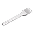 HARFINGTON Leather Stitching Punch 3mm 6 Prong Carbon Steel Leather Punch Hole Tool Chisel for DIY Craft Handbag Wallets Card Belt Holders Key Holders Belts, White - color: White, size: 3mm 6 Prong