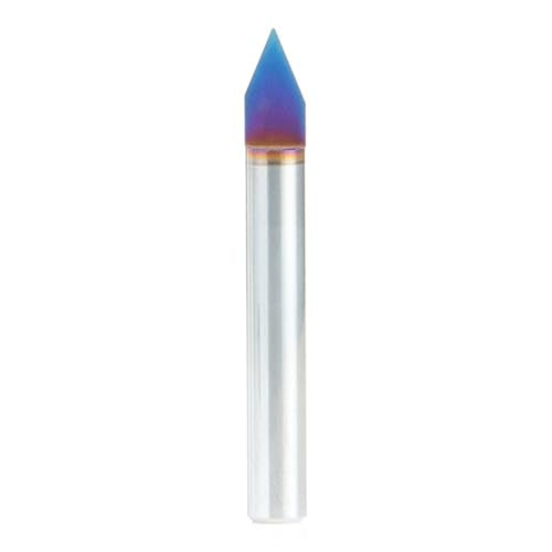 Amana Tool Spektra Extreme Tool Life Coated Solid Carbide Signmaking and Engraving Router Bit, 45622-K, 45 Degree Engraving 0.025 Tip Width x 1/4 Shank x 2 Inch Long - size: 45622-K