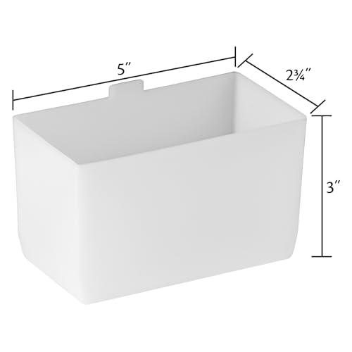 Akro-Mils 30102 Plastic Bin Cups, 2.75" x 5" x 3", White, 24-Pack - size: 2-3/4" x 5" x 3"