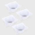 4PCS Airbrush Paint Cup Strainers - Durable PP Filter Screens for Crafts & Painting, 1.30" x 0.98" with 0.83" Holes, White