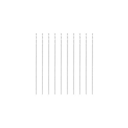 uxcell 10Pcs 0.25mm HSS(High Speed Steel) W6542 Micro Drill Bits - size: 0.25x20mm