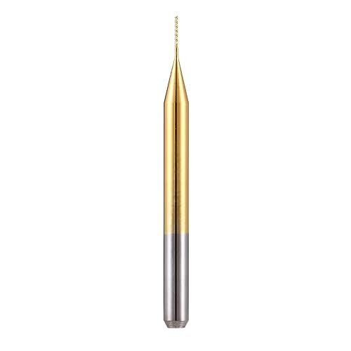10Pcs 1/8'' Shank, 0.4mm Cutting Diameter,CNC End Mill, Titanium Coat Carbide End Mill Engraving Bits CNC Rotary Burrs Tool for PCB Mould Plastic Fiber Carbon Fiber Hardwood - size: 0.4mm