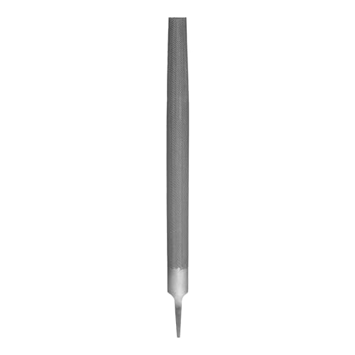 HARFINGTON 12" Half Round Medium Cut File Double Cut Teeth Medium Metal File High Carbon Steel T12 without Handle for Metal Wood Tool Sharpener, Gray - size: 12"