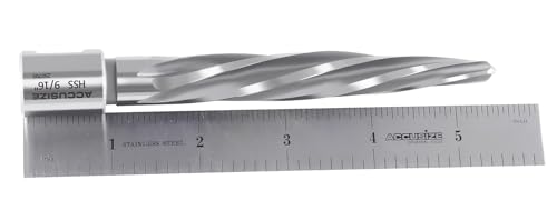 Accusize HSS Construction Reamer, 9/16in, Weldon Shank, 0521-0916 - size: 9/16 in.