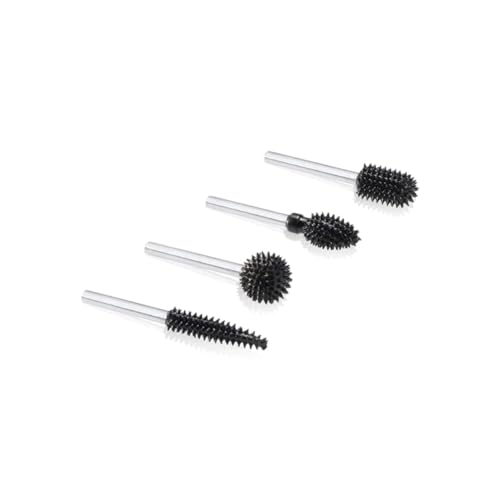 Kutzall 4-Piece Rotary Burr Kit - 1⁄8" Shaft, Very Coarse - Wood Carving Bits for Dremel, Foredom, Ryobi, DeWalt, Milwaukee Tools - Structured Tungsten Carbide - style: Very Coarse