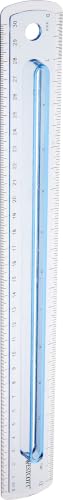 Westcott Finger Grip Plastic Ruler Measuring Inches and Metric, 12", Assorted Colors