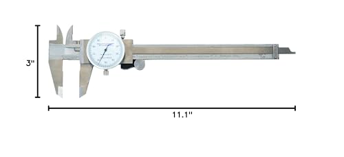 Frankford Arsenal Stainless Steel Dial Caliper with Case for Reloading,silver - style: Dial Calipers