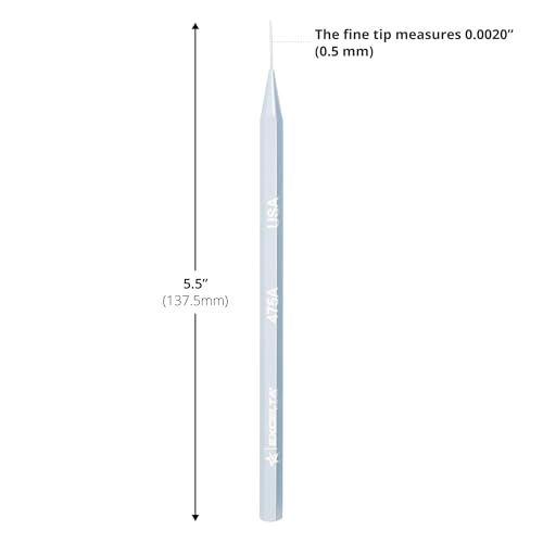 Excelta 475A Diamond Tipped Scribe, Aluminum Handle, .020" Fine Straight Tip, 4.5" Length, Conductive, Made in Japan, Professional - style: Stainless Steel, Swiss Quality, 475A