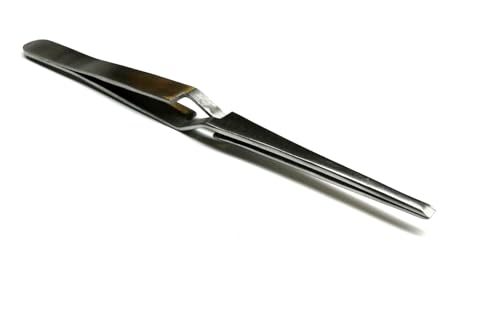 Set of 2 Tweezers Cross Lock Blunt Tips Self Locking Reverse Action Soldering By JTS