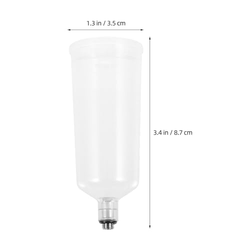 White 40cc Plastic Airbrush Replacement Cup for Model Painting Projects - size: 8.7X3.50X3.50CM