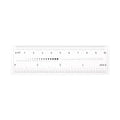 HARFINGTON Film Flexible Ruler, 4 Inch, 0.1mm Scale, PET Plastic Covered, Folding, Transparent