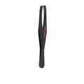 TWEEZERS with Straight Tip Black Steel 1 Piece