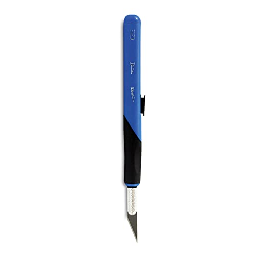 X-ACTO Retract-A-Blade Knife, #11, 5.25" Plastic Handle, Blue/Black