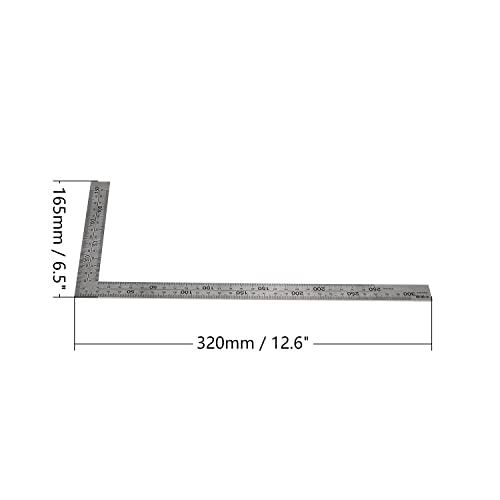 Right Angle Ruler 150x300mm Stainless Steel L Shape 90 Degree - style: 2mm Thickness