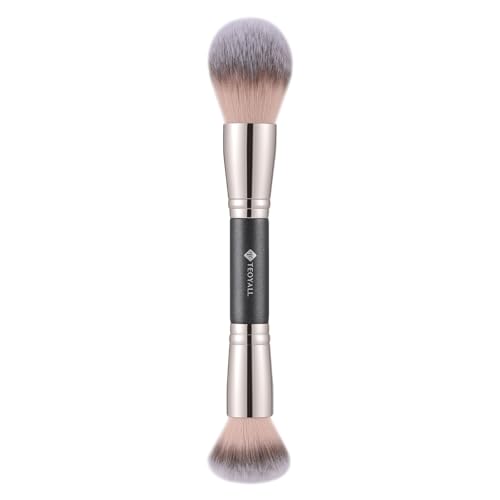 TEOYALL Dual-Ended Brush,Fluffy Setting Powder Brush for Loose Bronzer - style: S4