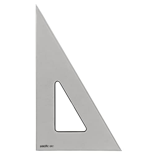 Pacific Arc's Scholastic Triangle - 4 inch - Smoke - 30/60 Angle - Polystyrene - Inking Edge - Technical Drawing Tools, Drafting, Architect and Engineering. - style: 4 inch, 30/60