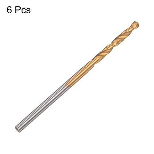 uxcell 6Pcs Mini Twist Drill Bit, 2.2mm Micro Engraving Drill Bits, High-Speed Steel 2.35mm Shank Titanium Coated for DIY Resin, Amber and Wood - size: 2.2mm