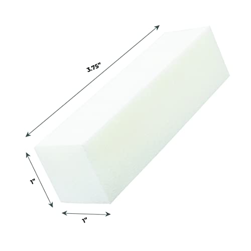 ForPro Super White Buffing Block, 120 Grit, Four-Sided Manicure and Pedicure Nail Buffer, 3.75” L x 1” W x 1” H, 20-Count (Pack of 2) - size: 120 Grit (Pack of 2)