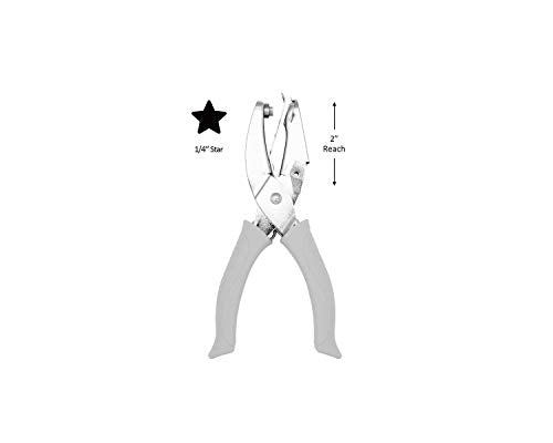 Bira Craft Extra Length 2 inch Reach Hand Punch, Christmas Punch, for Paper Crafting Scrapbooking (1/4" Star) - size: 1/4" Star