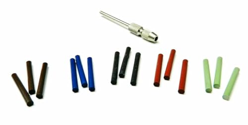 2mm Silicone Pin Polishing Points 15Pc Assortment of 5 Grades and Chuck Mandrel