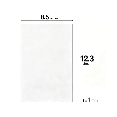 2 Pack, White Metal Sheets with Adhesive-8.5” x 12.3”, Ferrous Sheet for Magnets Receptive, 40 Mil Magnetic Miniatures Organization – Fits Standard US Really Useful Box - color: White, size: 8.5"x12.3"