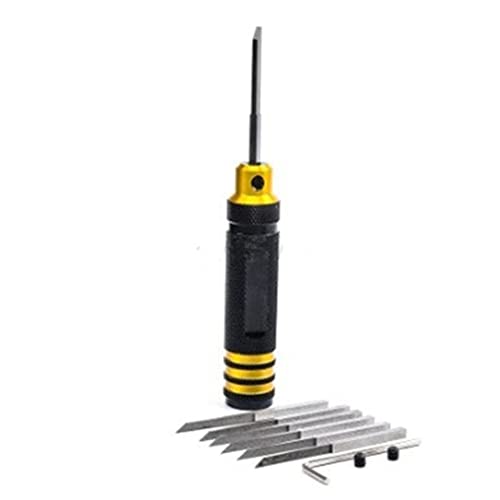 CHICHIYANG DIY Model Reparing Making Scriber, 0.1/0.2/0.4/0.6/0.8/1.0/2.0mm Metal Blade Scriber Cutting Tool for Gundam Model Making