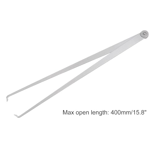HARFINGTON Firm Joint Inside Caliper 400mm 16 Inch Tool Steel Firm Friction Joint Internal Measurement Tool for Carving Shaping Modeling, Silver - size: 400mm/16 Inch