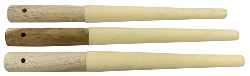 3 Pack of Chamois Half Round Buff Sticks Jewelry Making Abrasive Sanding Metal Polishing Tools