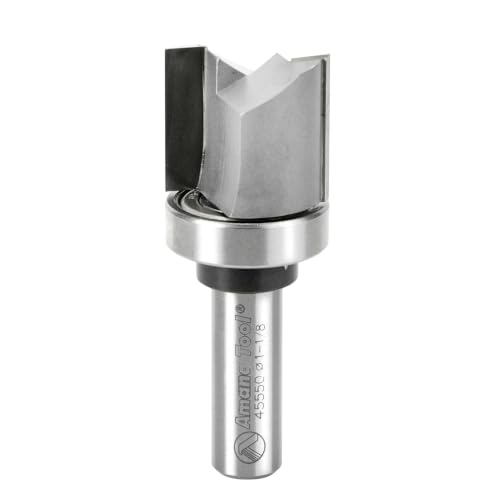 Amana Tool 45550 Flush Trim Router Bit 1-1/8 D x 1 CH x 1/2 SHK Bearing - size: 1-1/8 Dia x 1" 2 Sh