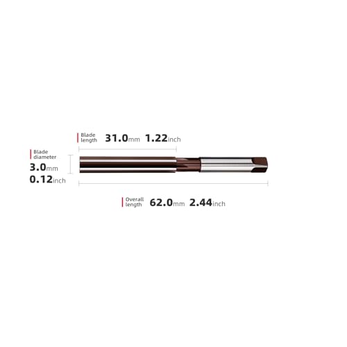 3mm Hand Reamer H8 Straight Slot Reamer,Metric Reaming Drill Bit for Metal,2Pcs DRINYOUNG(3mm 2pcs) - size: 3mm 2pcs