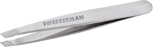 Tweezerman Mini Slant Tweezer – Tweezerman Tweezers for Eyebrows Classic - color: Stainless Steel, Green Tea, Apple, Blooming Lilac, Lavender, Flamingo Pink, Rose Gold