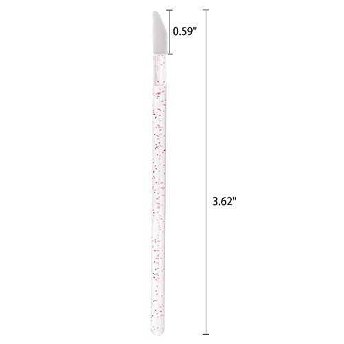 300 Counts Lip Applicators Disposable Lip Brushes Crystal Lipstick Lip Gloss Wands, Pink