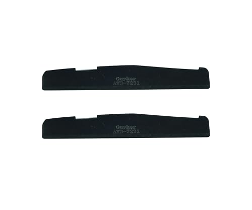 Guyker Acoustic Guitar Bone Bridge Saddle Nuts Replacement Parts Accessories for Acoustic Folk Guitar, Black Lower String Pillow 72x3x11mm Pack of 2 ATB7231 - size: ATB7231, black pack of 2