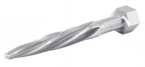 Accusize Industrial Tools H.S.S. Aligning Reamer - 11/16'' Diameter, 4-1/2'' Flute Length, 6-1/2'' OAL, Hex Shank, Spiral Flute, 0523-6025 - size: 11/16 inch
