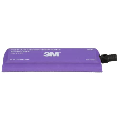 3M Hookit Dust Extraction Flexible Radius Sanding Block 35832 - size: 273 mm x 66 mm, style: Curved